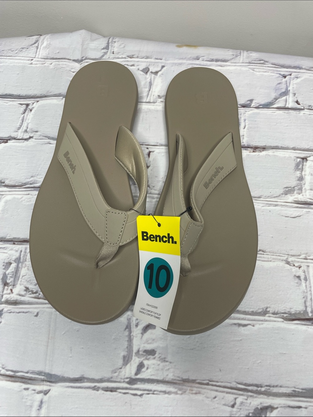 Bench Neutral Beige Thong Flip Flops